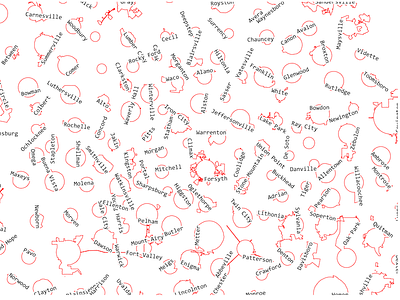 Circle Cities 3 cities georgia gis map