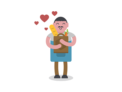 Clark the clerk! colorful cute flat illustration sweet