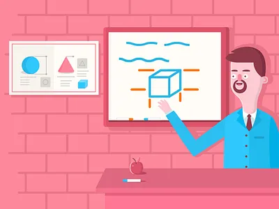 PERSONA! character gente people pink teacher vector