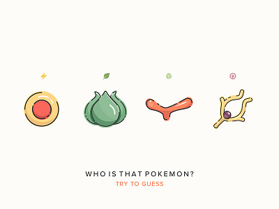 Pokemon Quiz Icons! app color colorful game game design geek icons illustration mobile pikachu pokeball pokemon