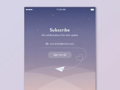 Daily UI - Day 26 - Subscribe daily100 dailyui day026 email form newsletter sign up subscription ui