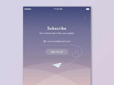 Daily UI - Day 26 - Subscribe daily100 dailyui day026 email form newsletter sign up subscription ui