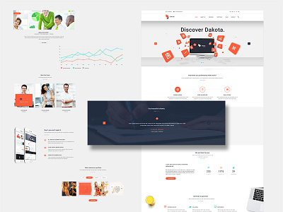 Dakota - Multi-Purpose Business WordPress Theme agency blog business creative css3 html5 parallax portfolio psd showcase wordpress