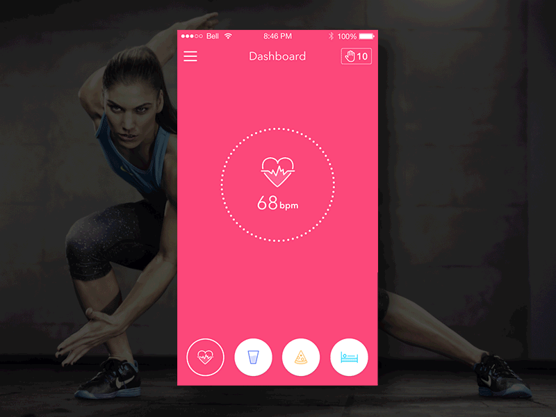 Life Track Animation animation app design gif health ios life mobile track