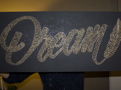 Projet Dream font hand lettering lettering lettrage string art typo