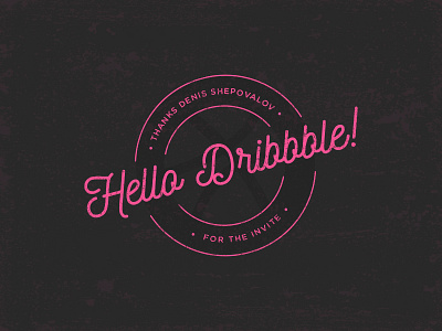 Hello Dribbble! design dribbble first invitation invite shot thanks