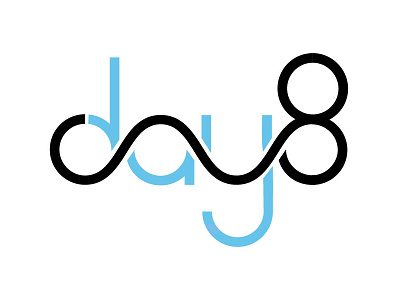 Day 8 Media brand design film identity logo media productions word mark