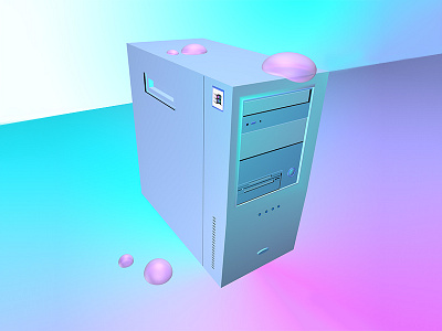 windows 98 motherland 3d c4d cinema4d computer modeling vaporwave windows windows 98