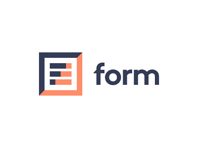 Form Logo brand identity branding brown custom logotype form indigo logo orange tangerine
