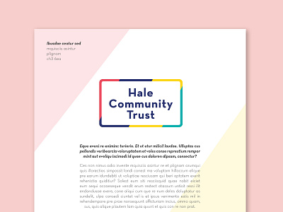 Community Trust Branding colour community identity letterhead logo stationary