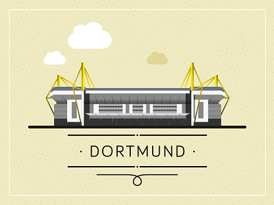 Stadium borussia bvb dortmund football illustration vector