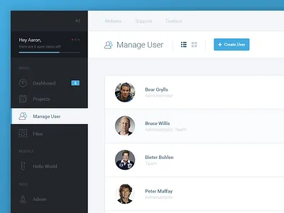 CRM admin interface admin backend crm dashboard interface manage ui user
