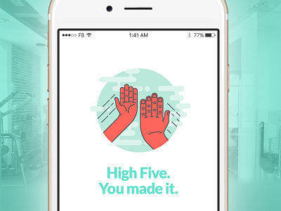 Endür App Illustrations flat high five illustration ios product ui ux workout