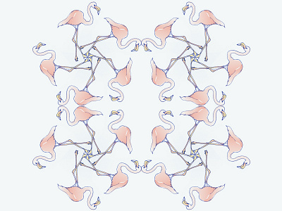 Flamingo pattern animal bird drawing flamingo gradient illustration pattern pink sketch