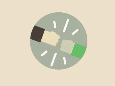 Teamwork ai design fist icon pump team vector work