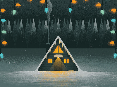 Holiday Song Cover a frame cabin christmas holiday house snow winter woods