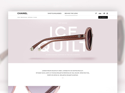 Eyewear art direction webdesign