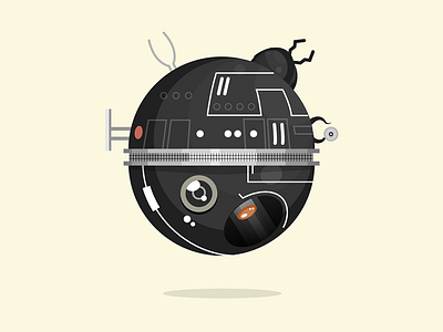 IT-O droid illustration interrogation droid it o movies pop culture sci fi simple star wars