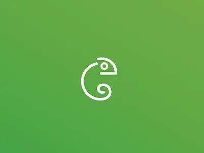 Minimal Chameleon animal c chameleon cityx green simple