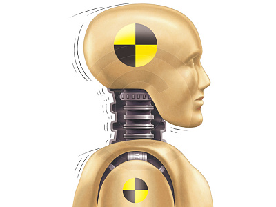 Honda accord art auto automotive campaign cars crash test dummy digital honda illustration press technical