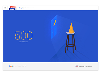 Server Error Page for Digital Garage by Google google illustration material design server error