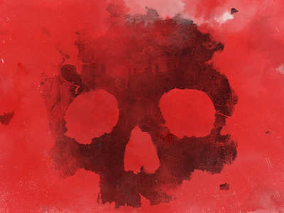 World War II motion concept 02 blood color motion skull war