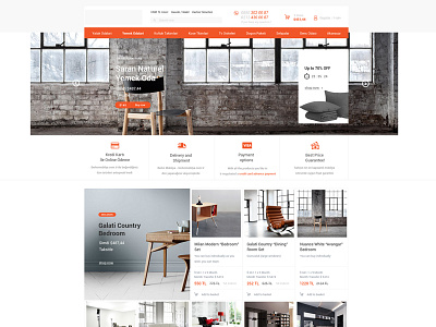 Furniture Ecommerce Web Design For Sale design ecommerce flat furniture graphic interface online responsive shop ui ux web