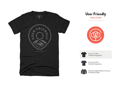 User Friendly black cotton bureau ehouse handshake jay fletcher screenprint t shirt