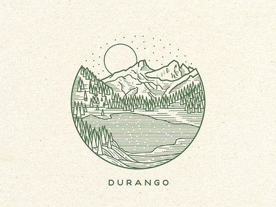 Go West, young man durango illustration mountains