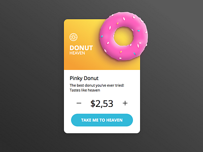 Donut Heaven donut heaven pink ui ux yellow