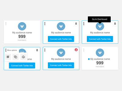 Improve audience cards ui