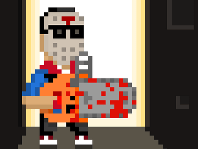 Chainsaw chainsaw massacre pixelart shooting stars