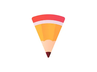 No. 2 Deep Dish illustration pencil pizza slice