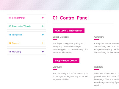 Features W.I.P colors colours features gradient proxima nova ui whitespace wip