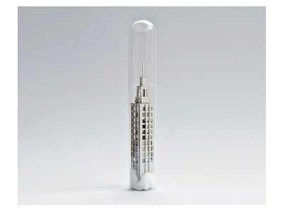 Skyscraper cardboard clouds glass micro matter miniature skyscraper