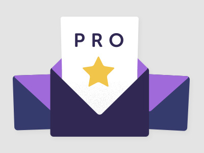 Pro Message icon illustration message pro vector