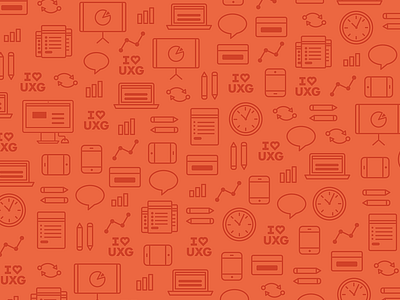 UX Gofer Icon Galore bubbles code customized graphs icon illustration line orange pattern pencil ux vector