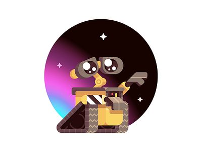 Wall-e art disney illustration pixar robot sci fi wall e