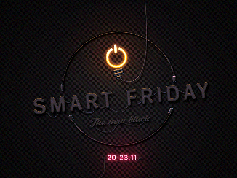 Neon animation animation black friday logo neon