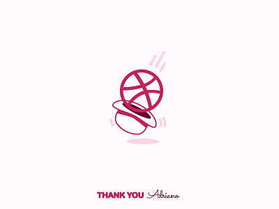 Thank you Adriano bombin debut illustration pink thank you thanks