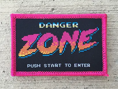 Danger Zone Patch 80s archer nes nintendo patch topgun