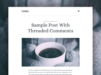 Letter - Version 2 blog genesis framework theme typography ui ux web design wordpress