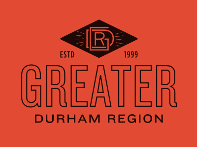 Greater Durham Region canada logo northink orange union