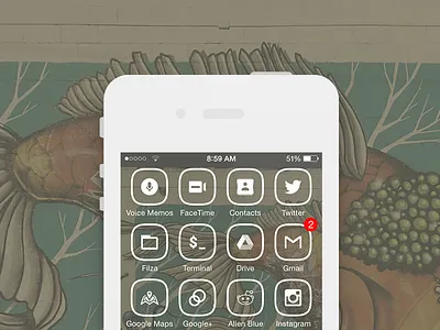 Banded for iOS [WIP] banded clean icon pack icons iphone jailbreak theme minimal white