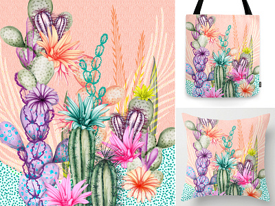 Cacti Love cacti cactus flowers pastels peach plant