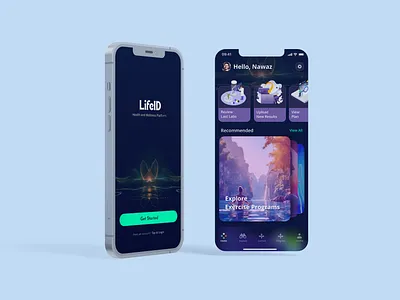 Health and Wellness App Ui animation health wellness health app health app ui life id mobile app motion graphics ui ui design