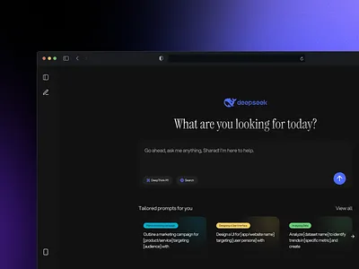 DeepSeek UI Re-Design Concept ai ai concept chatbot dark theme deepseek ui website design website ui