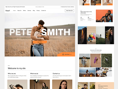 Ragel Photography Template agency branding business cms design illustration portfolio template ui webflow