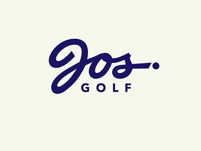 Jos Golf _ logotype authentic branding calligraphy custom flow fun golf identity lettering logo luxury modern plauyful script signature smart sport type typography wise