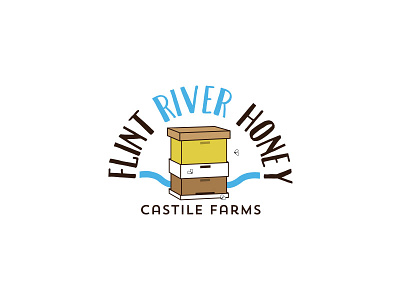 Flint River Honey LOGO DESIGN branding design graphic design identity logo vector